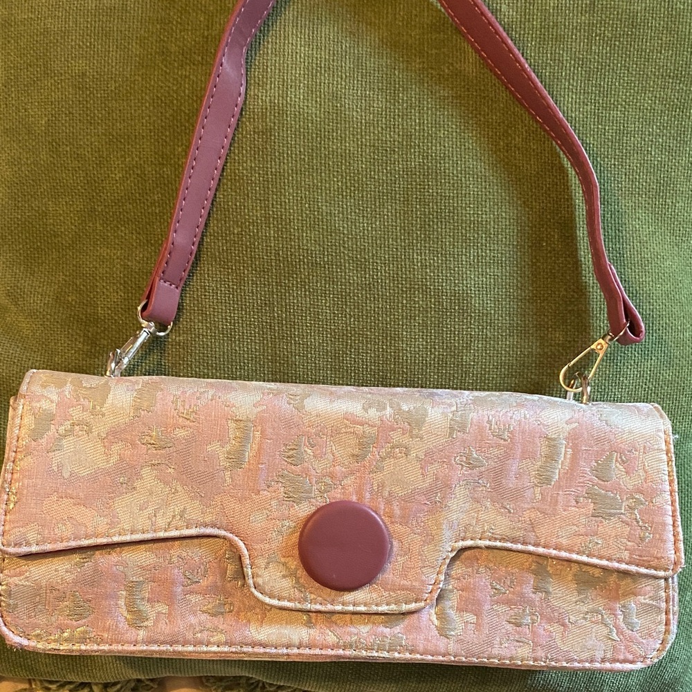 Elegant Pink and Gold Women's Bag